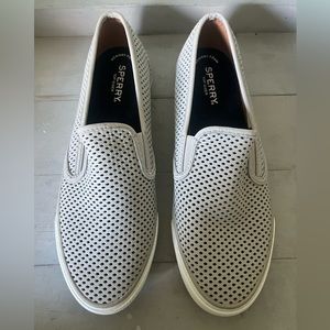 Sperry Crest Twin Gore Perforated Slip On Sneakers